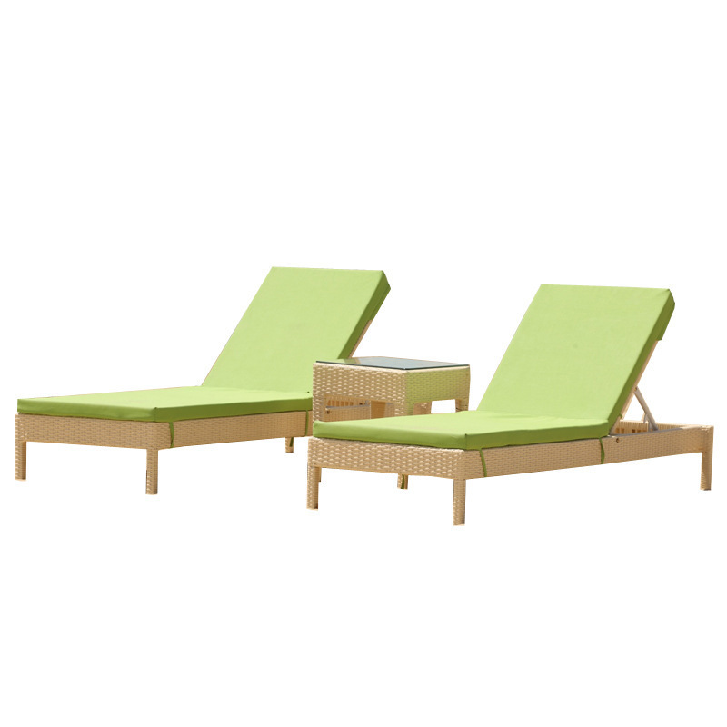 Outdoor leisure beach chairs Villa pool bed Hotel balcony leisure woven rattan benches