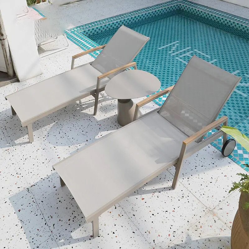 Outdoor Pool Lounge Chair Resort Beach Home Hotel Aluminum Alloy waterproof lounge chair