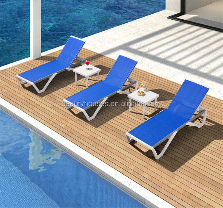 High quality swimming pool chair aluminum sun lounger