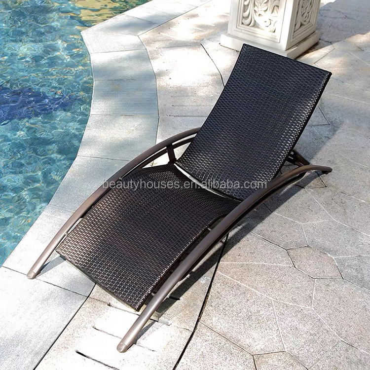 Swimming pool chair sun lounger rattan beach lounger