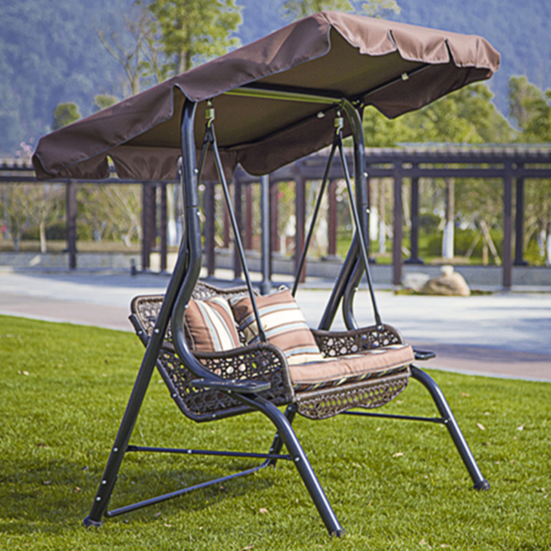 Outdoor Metal Furniture Two Seats Hanging Swing Chair Outdoor Metal Porch Garden Swing Hanging Chair