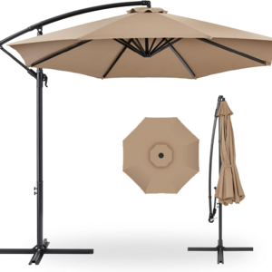 Outdoor Restaurant Waterproof Garden Beach Hanging Banana Cantilever Patio Sun Canvas Parasol Iron Umbrella