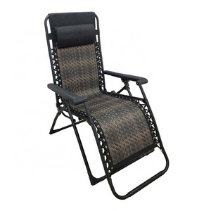 Adjustable Indoor Outdoor Zero Gravity  Garden Sun Lounger Steel wicker rope Recliner folding chair