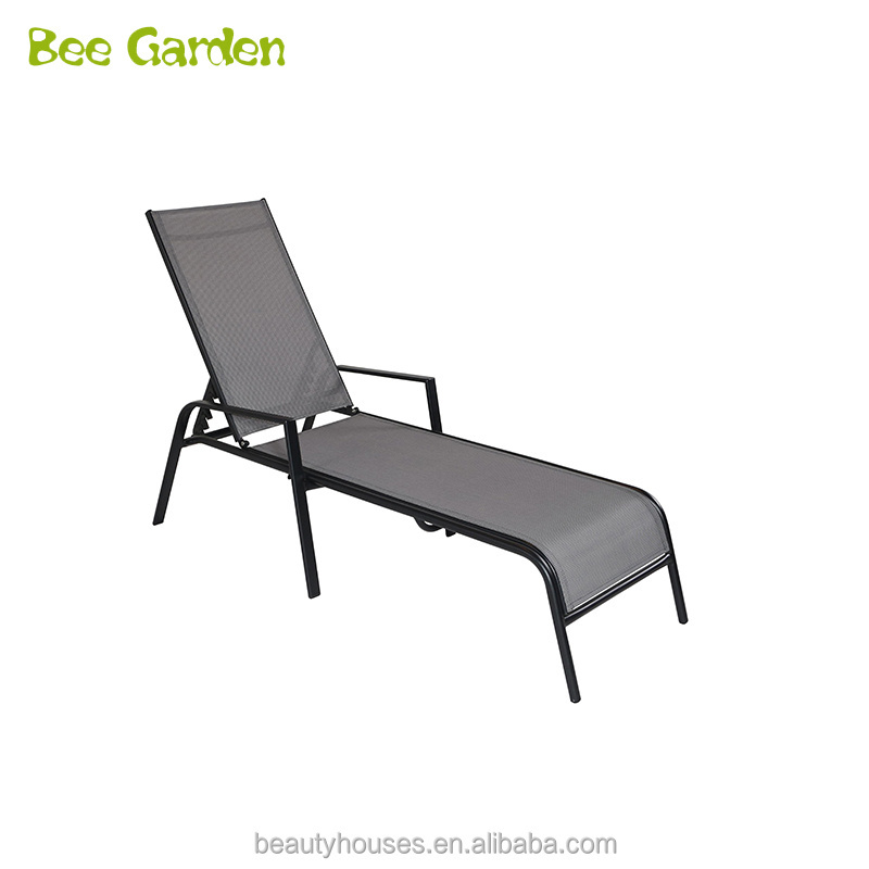 Outdoor Furniture Beach Adjustable Daybed Lounge Chair Antique Contemporary Sun Beds Outdoor Furniture Steel Frame 2 Years