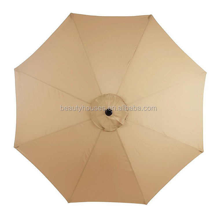 9 FT stock Patio Outdoor Umbrella with Push Tilt