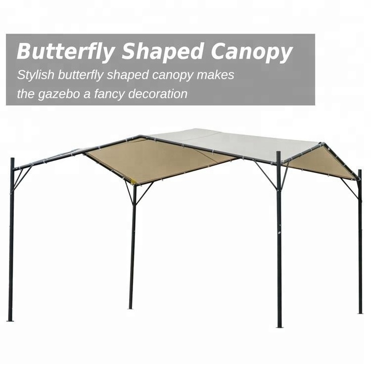 10 x 10 Outdoor Garden Steel Butterfly Sun Shade Gazebo Canopy Cover