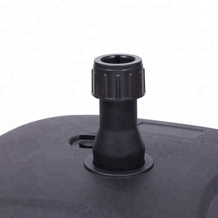 Black Empty Water Filled Square Plastic Umbrella Base