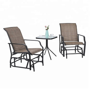 Leisure Garden Furniture 3 PC Bistro Set Patio Swing Glider Outdoor Furniture,outdoor /garden /patio /beach Eco-freindly