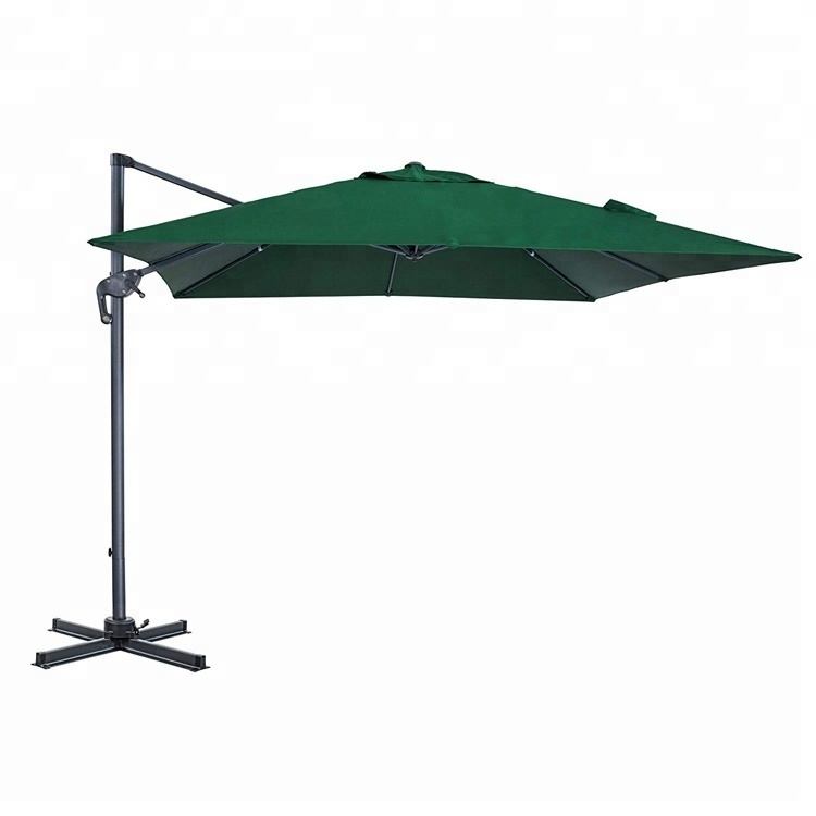 Cantilever Banana Hanging Umbrella 3x4m Outdoor Furniture Contemporary Table Umbrella Garden Square Outdoor Big Sun Patio Beach