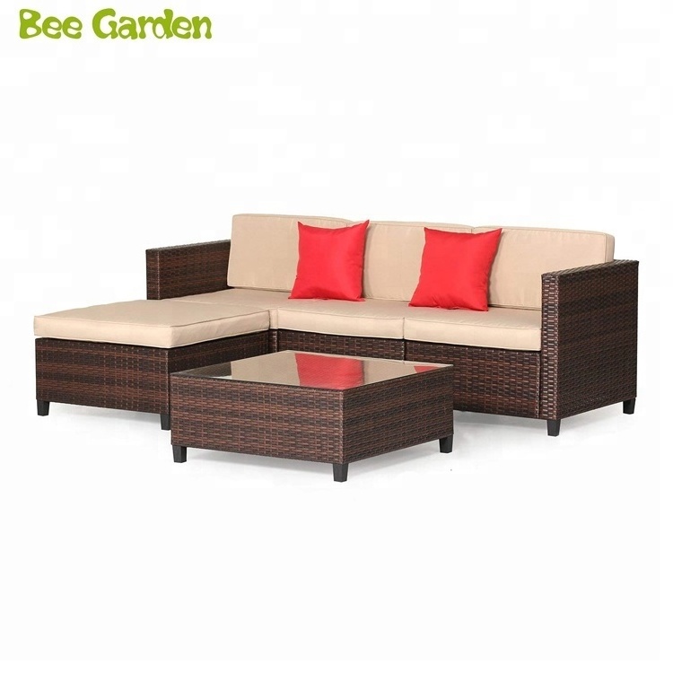 Rattan Furniture Wholesale Rooms to Go Outdoor Garden Patio Wicker Synthetic Kd Outdoor Garden Set Uv-resistant PE Rattan 8-15cm