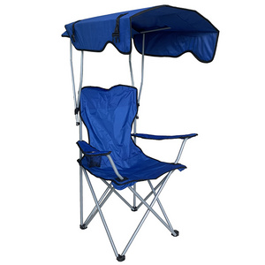 Custom Outdoor Portable Metal Folding Canopy Picnic Camping Fishing Beach Chair With Shade