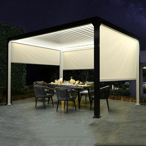 Folding Pergola Installation Smart Roof Pergola Wasserdicht Patio Gazebo Aluminium Pergola Aluminum Outdoor High Quality Pvc