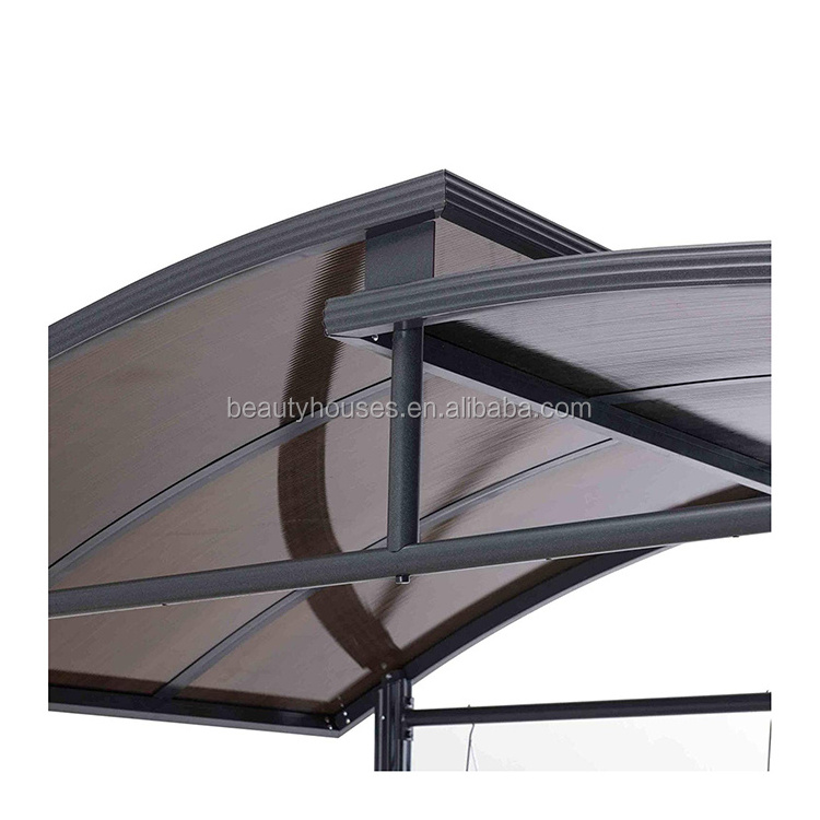 Outdoor Garden Park Patio Barbecue Hard top Metal BBQ PC board  Grill Gazebo For Backyard