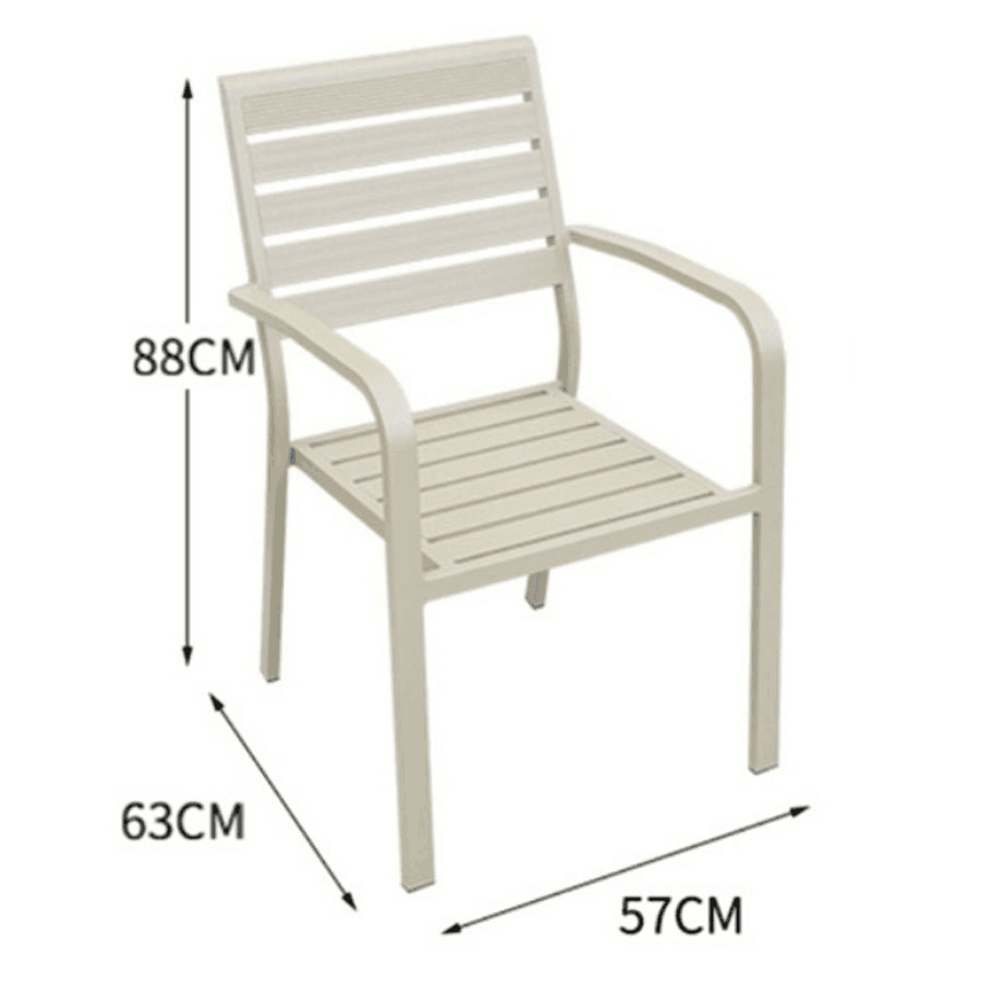 2024 Balcony Furniture Outdoor Aluminum Waterproof Chairs Garden Aluminum Bistro Patio Furniture Table Chair