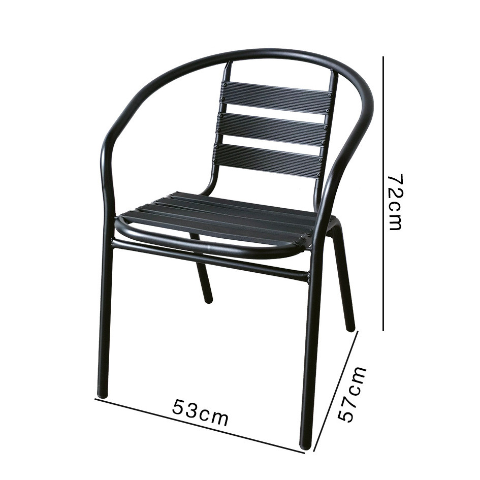 Hotel Garden Patio Aluminium Chair Outdoor Leisure Camping Waterproof Stacking Aluminum Chair Dining Chair