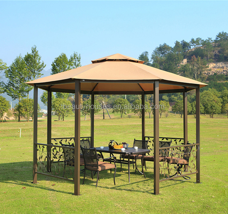 Patio 4x4 gazebo steel octagonal pavilion gazebo