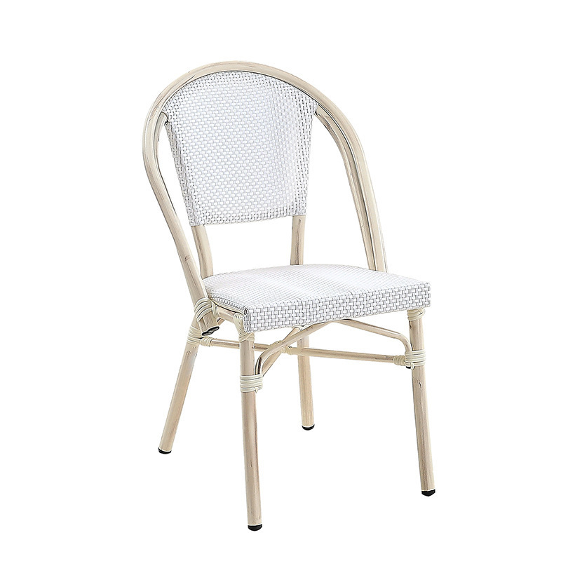 Balcony Outdoor Cafe Bistro Restaurant Outdoor Furniture French Style Dining Chair Nordic White Hotel Chairs