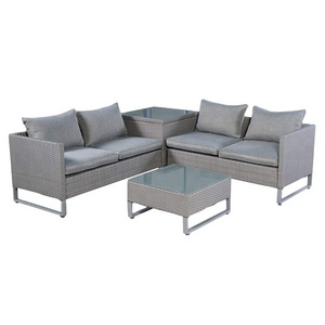 4 Seater Rattan Garden Sofa Set Outdoor Furniture Rattan / Wicker Uv-resistant PE Rattan 5 Years Contemporary 100% Hand Weaving