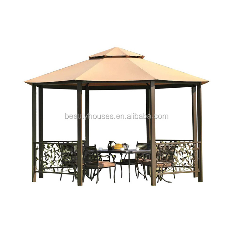 Patio 4x4 gazebo steel octagonal pavilion gazebo