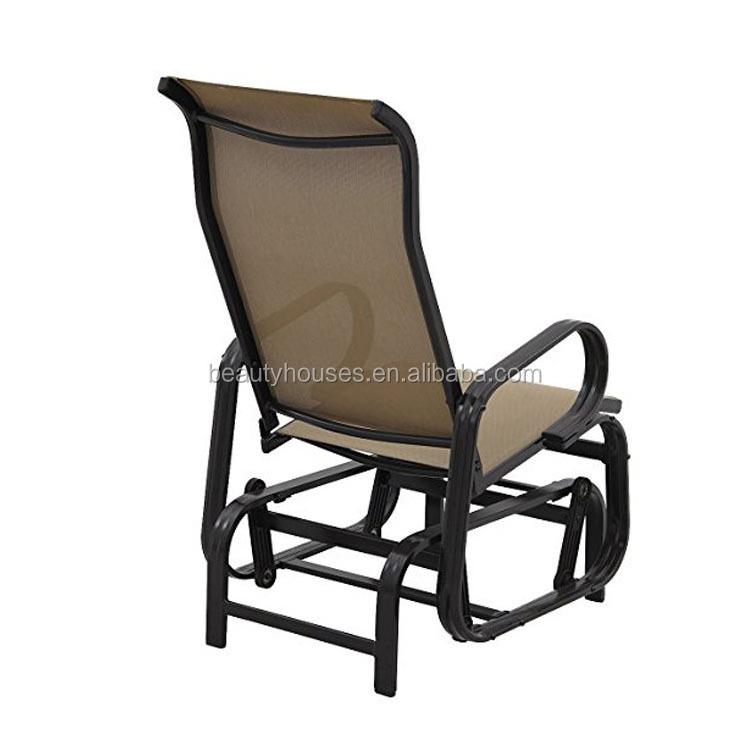 All Weatherproof Patio Sling Rocker Chair, Outdoor Glider Lounge Chair,Outdoor Garden Lounge Chair