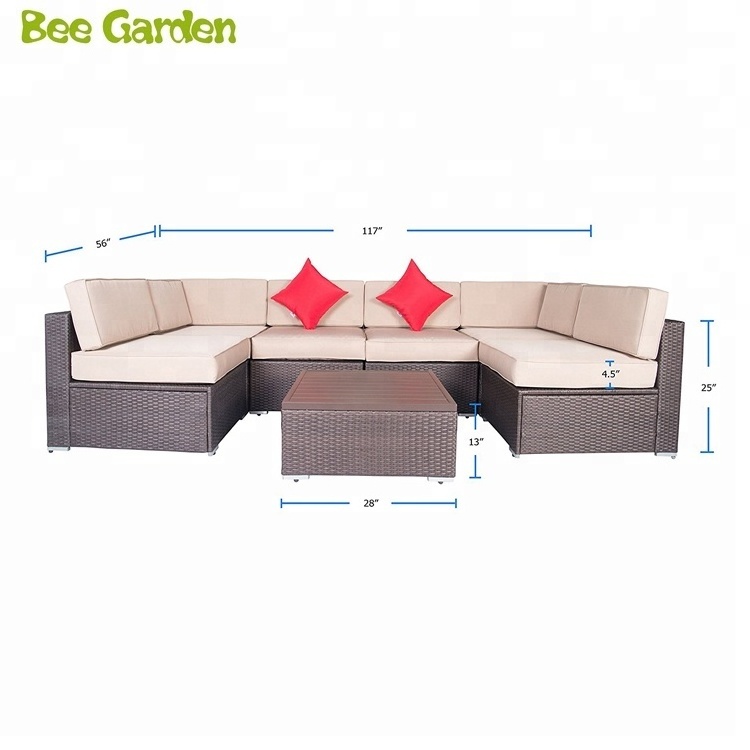 7 pieces tarrington house garden patio furniture rattan set