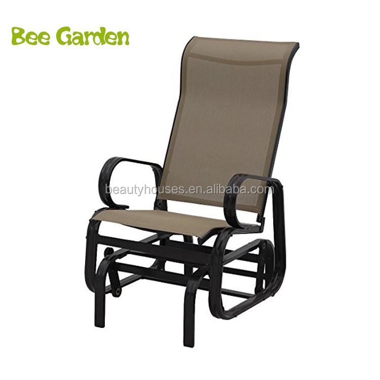 All Weatherproof Patio Sling Rocker Chair, Outdoor Glider Lounge Chair,Outdoor Garden Lounge Chair