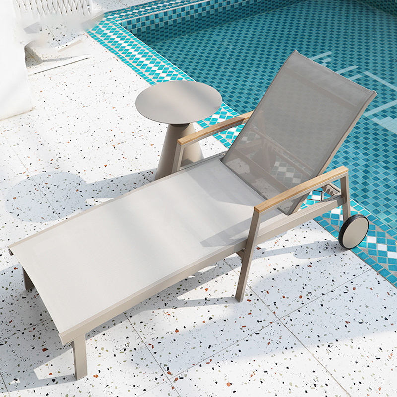 Outdoor Pool Lounge Chair Resort Beach Home Hotel Aluminum Alloy waterproof lounge chair