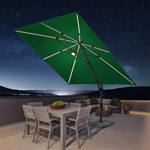 10 foot double top Square Terrace Umbrella Outdoor Luxury hanging umbrella Large cantilever umbrella