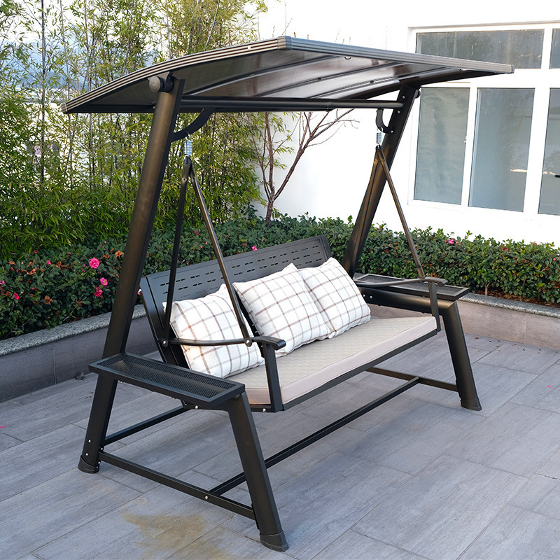 Swing Rocking chair Outdoor double triple balcony courtyard garden hanging chair aluminum iron swing