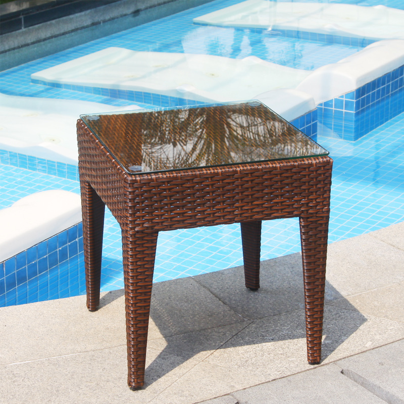 Outdoor leisure beach chairs Villa pool bed Hotel balcony leisure woven rattan benches