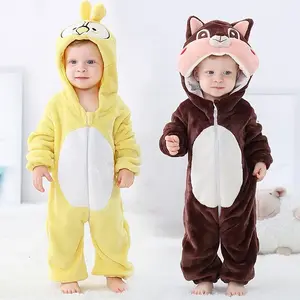 Pretty Design Bow Tie Pajamas Organic Cotton Cosplay Clothes Winter Animal Newborns Baby Romper With Cheapest Price