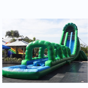 green large inflatable water slide with pool commercial waterslide for adults and kids