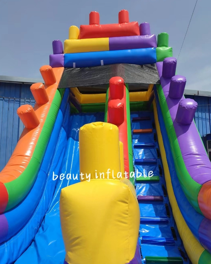 commercial 18ft lego slide inflatable water slide for kids party