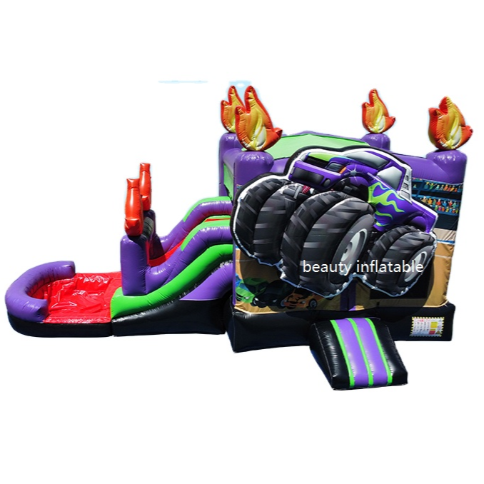 Car theme Inflatable Bounce House Commercial Combo Bouncer Jumping Castles Bouncing Castle With Pool For Sale