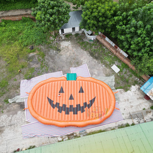 Large Inflatable Halloween Pumpkin Jump Pad for Adults and Kids Inflatable Jumping Pillow Trampoline