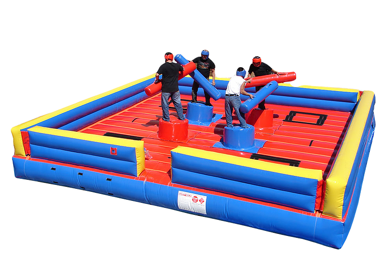 Outdoor party games bouncy  inflatable duel game  gladiator joust bouncer  Inflatable games  platform for kids and adults