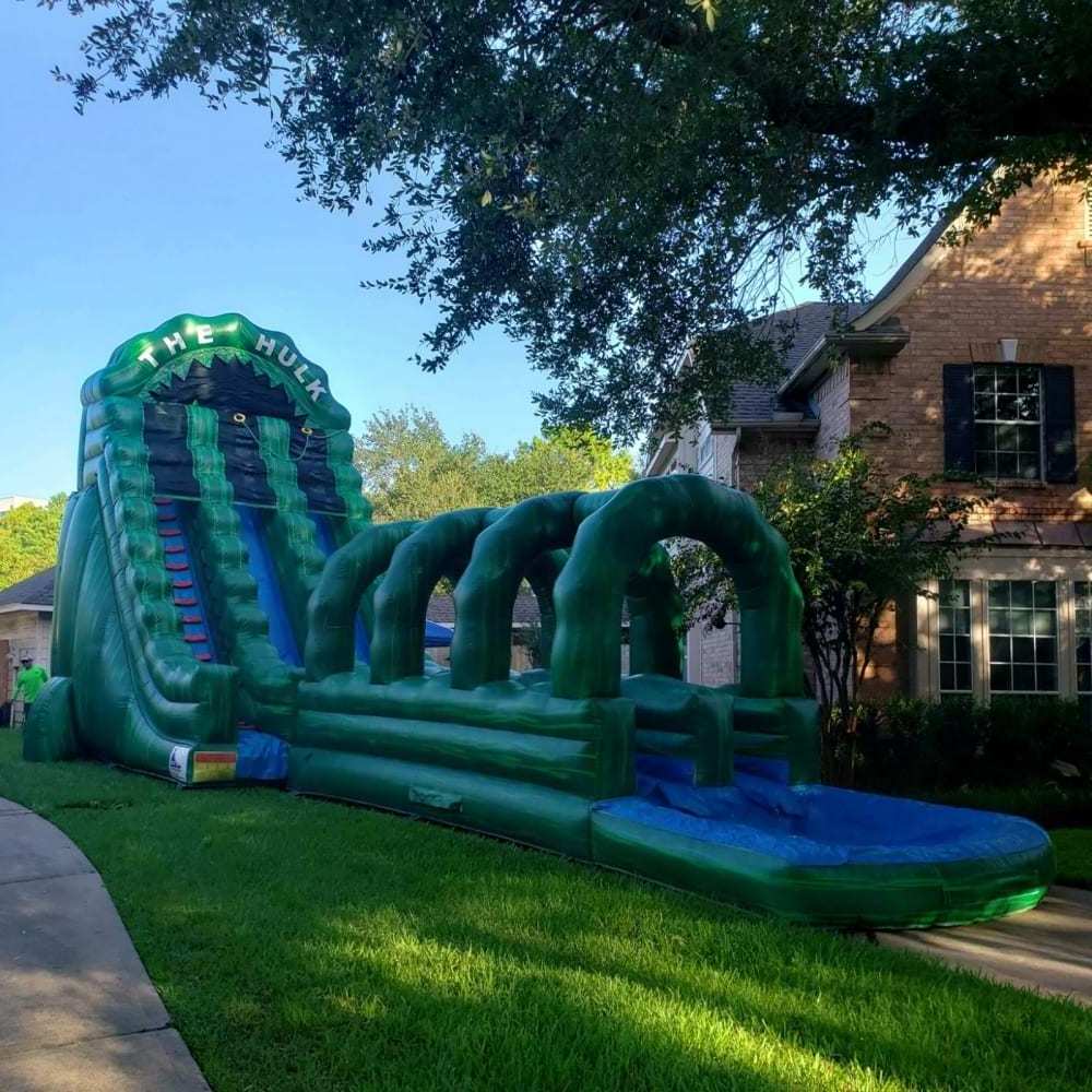 green large inflatable water slide with pool commercial waterslide for adults and kids