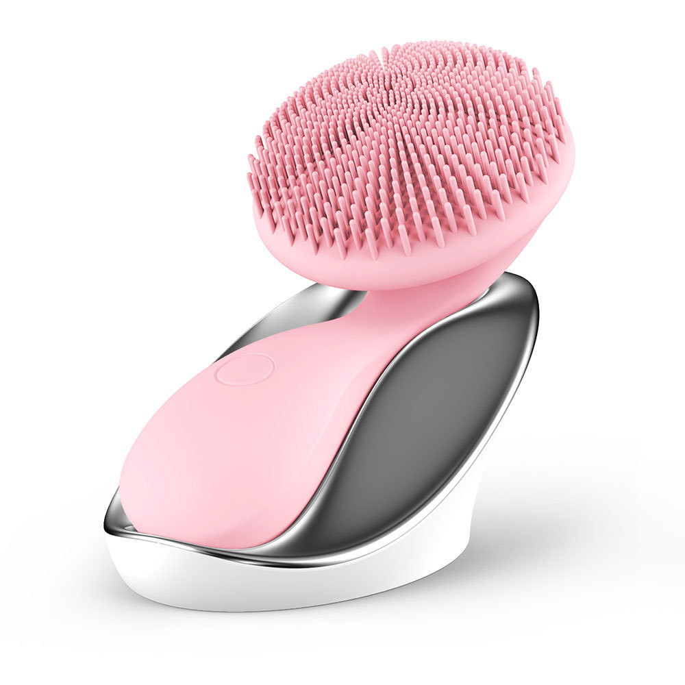 Waterproof Sonic Mini Rechargeable Vibrate Exfoliate Sonic Electric Facial Magnetic Cleansing Brush Massage Machine