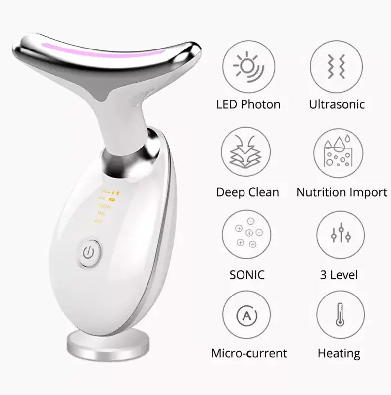 2023 Skin Care Tools Face Lift Roller Anti Wrinkle Ems Facial Deep Cleansing Remover Microcurrent Facial Toning Device