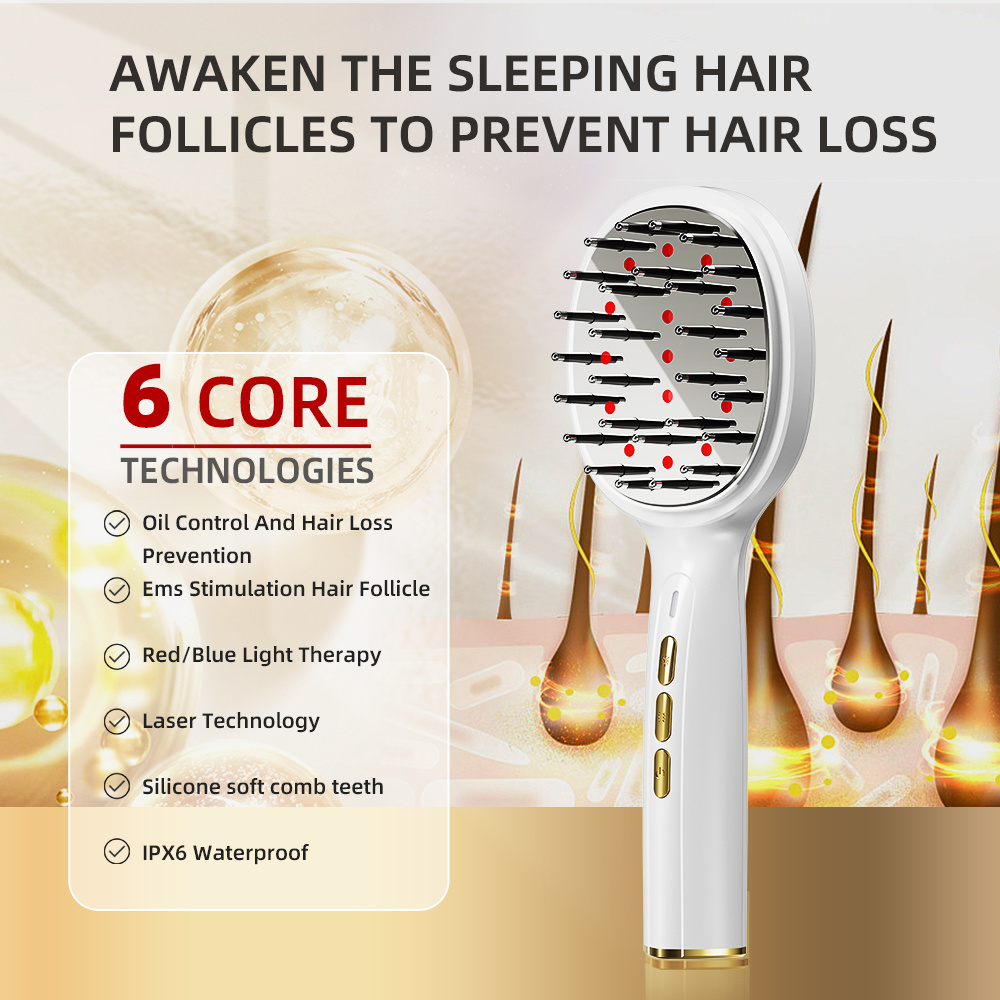 Popular scalp head massager ems head massager for hair anti loss hair massage comb