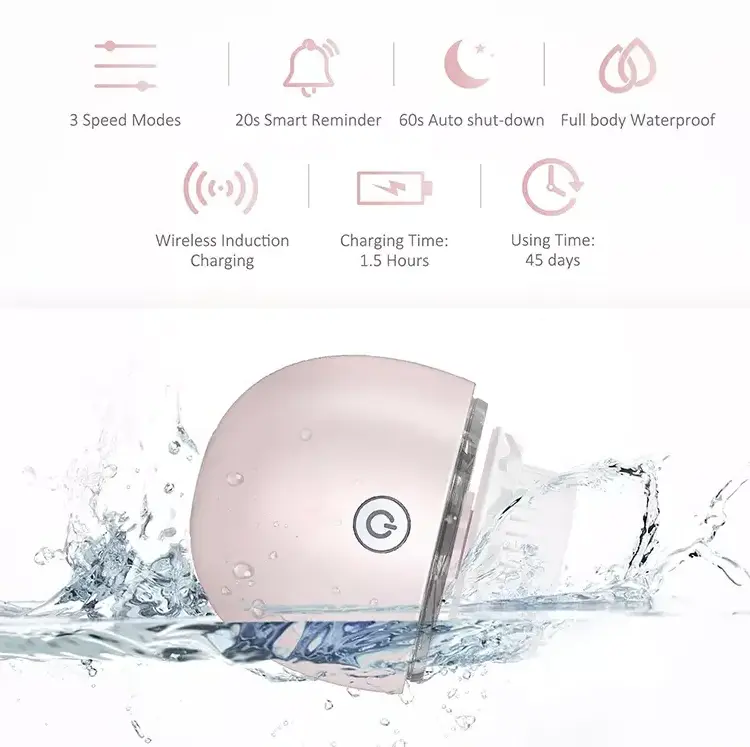 Electric Facial Cleansing Brush Private Label Cleaning Face spin Cleanser Brush 2022 Christmas gift Rechargeable