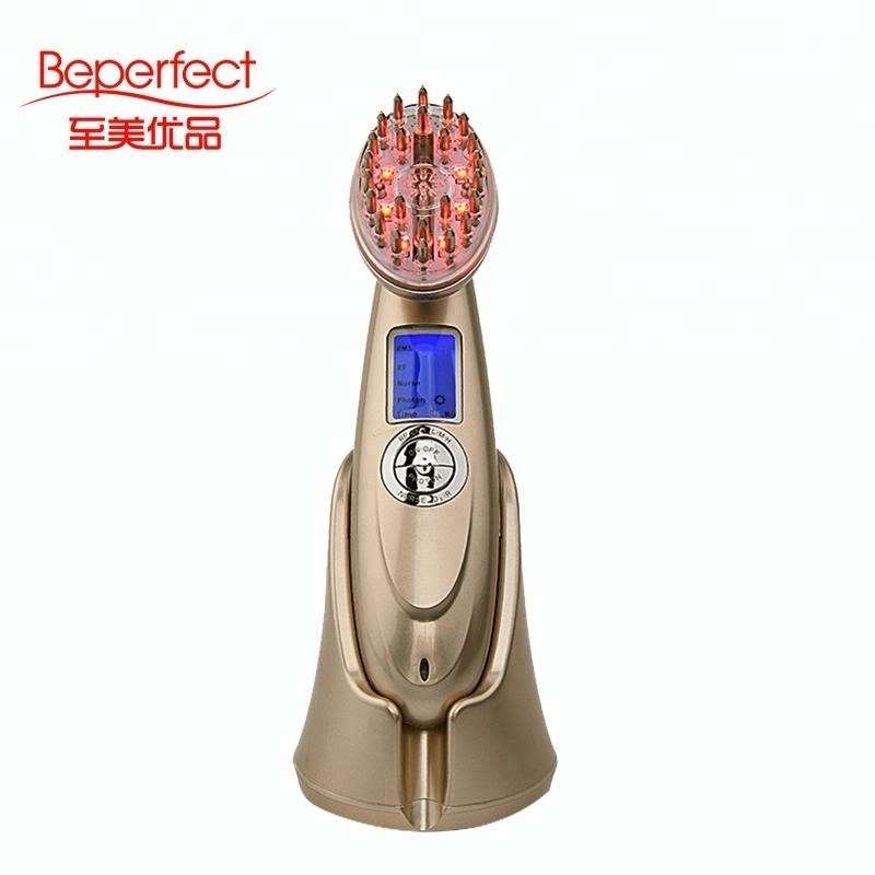 Beperfect Laser Comb Hair Growth Products Useful Hair Brushes For Hair Treatment EMS RF 3LED Light Therapy