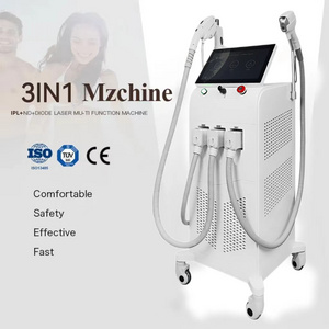 New 3 In 1 Ce Approved Multifunction Hair Removal Machine Alexandrite 808 Diode Laser+Nd Yag +IPL  Price