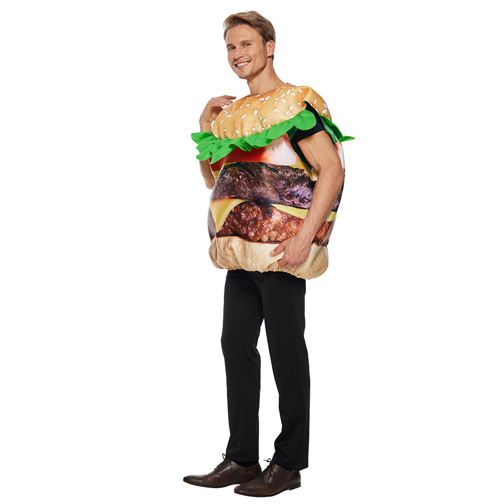 Adult Cos Delicious Food Fancy Dress halloween Party Funny Hamburger Costumes for Women