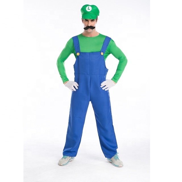 Super Mario Luigi Brothers halloween cosplay women costume