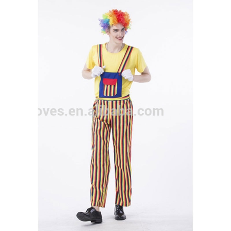 Halloween Fancy Circus Clown Costume Adult buffoon Cosplay clothes jumpsuit Halloween Costume