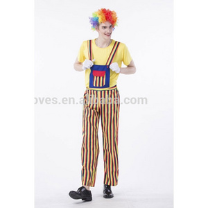 Halloween Fancy Circus Clown Costume Adult buffoon Cosplay clothes jumpsuit Halloween Costume