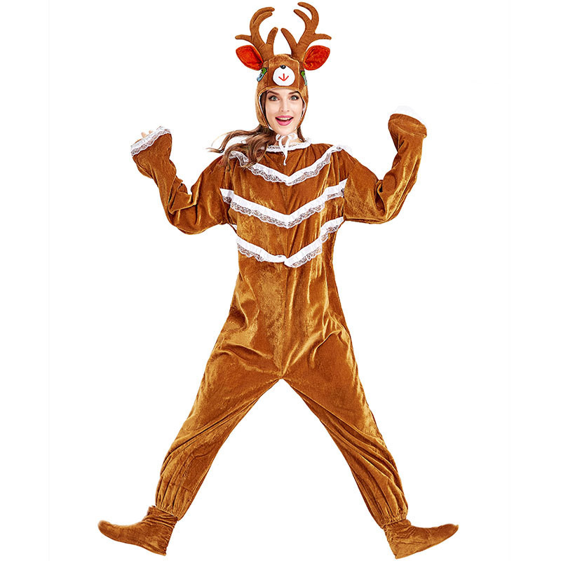 Halloween cosplay animals acting as moose Christmas reindeer performance costumes