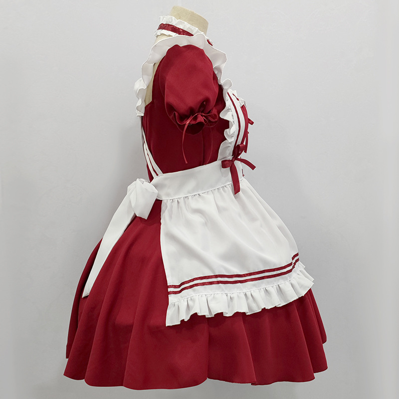 Women Black Sexy Chinese Cosplay Lolita Maid Costumes Waitress Maid Halloween Women Dress Amine Cosplay Costume