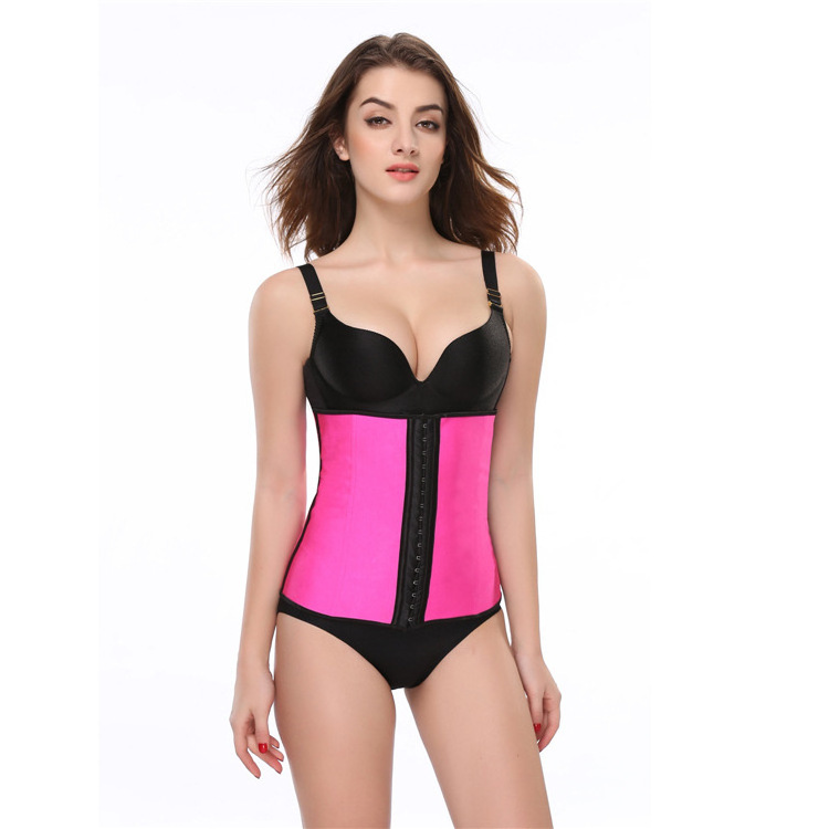 Wholesale Plus Size Solid Waist Trainer 4 Steel Bones Hook And Eye Latex Plus Size Shapers Fitness Shapewear For Adult Women